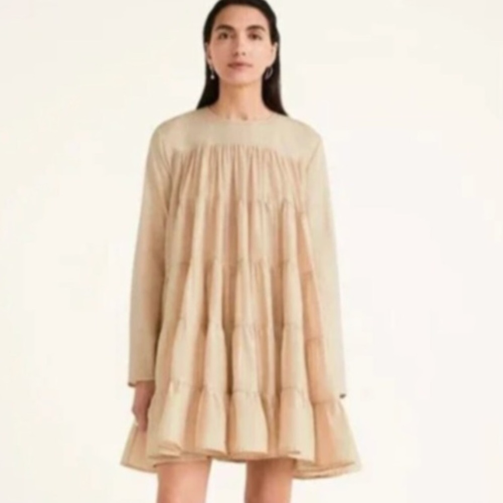 Elegant Cream Tiered Dress